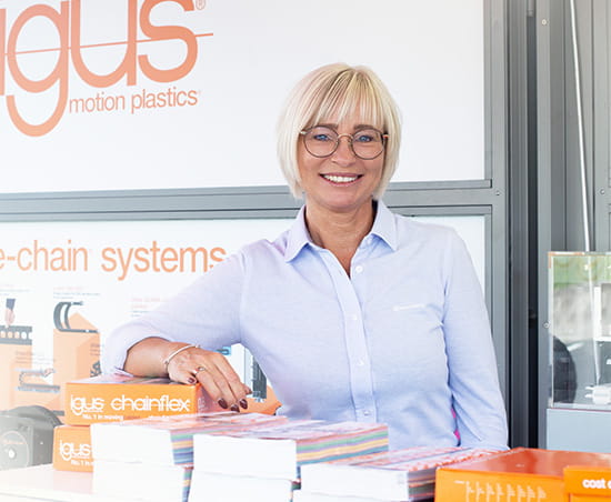 Jessica på igus roadshow