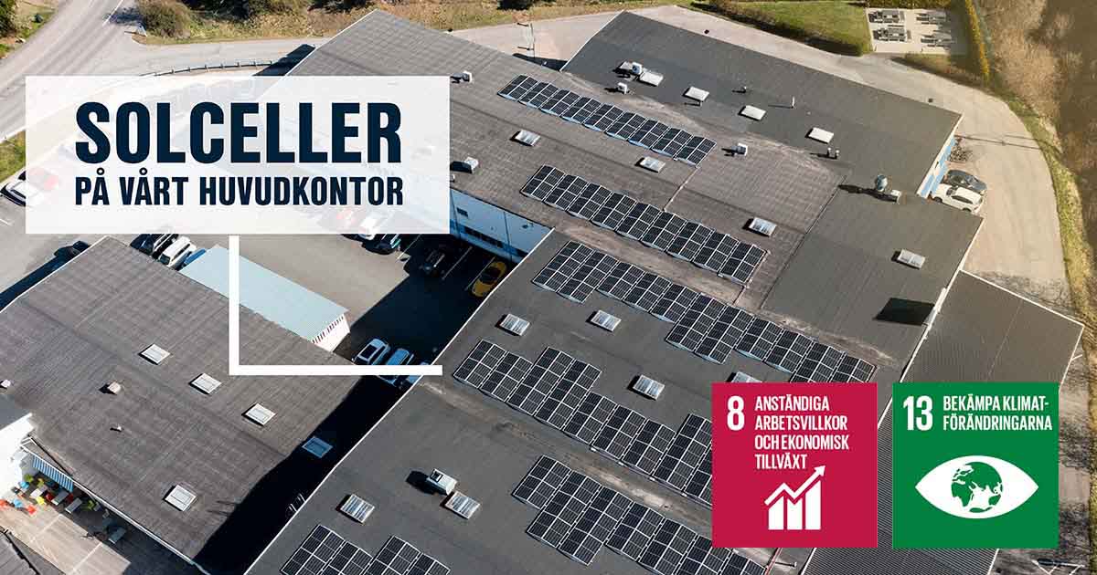 Solceller pa huvudkontor OG hallbarhet