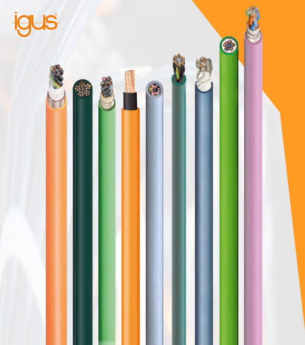 Kablar från igus med 36 månader garanti