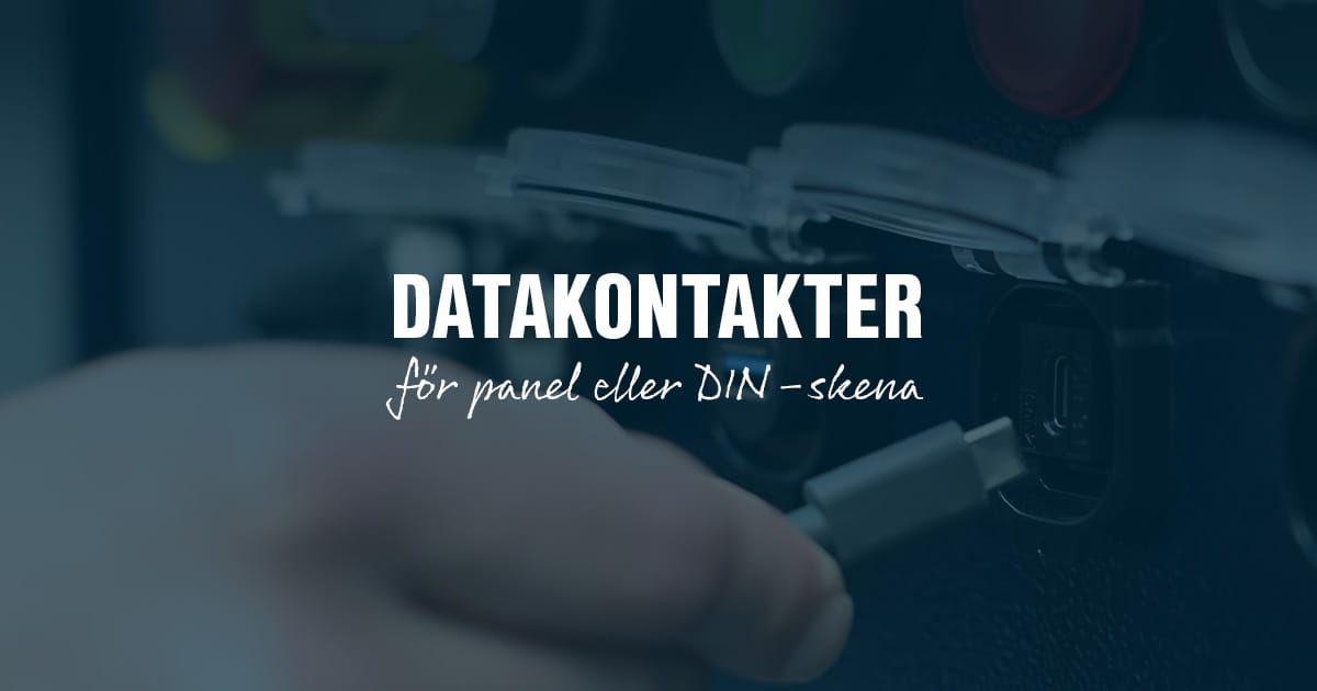 Datakontakter för panel eller DIN-skena