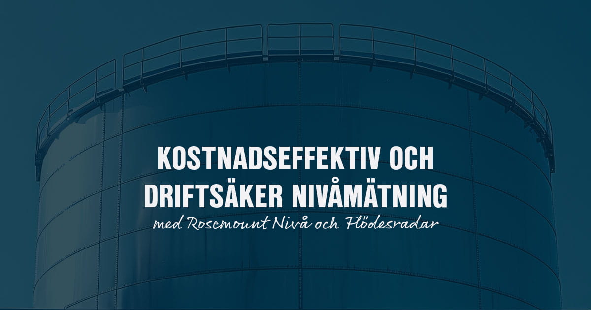 Kostnadseffektiv och driftsäker nivåmätning