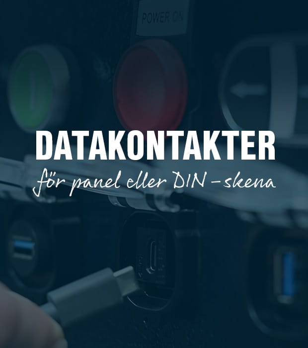 Datakontakter för panel eller DIN-skena