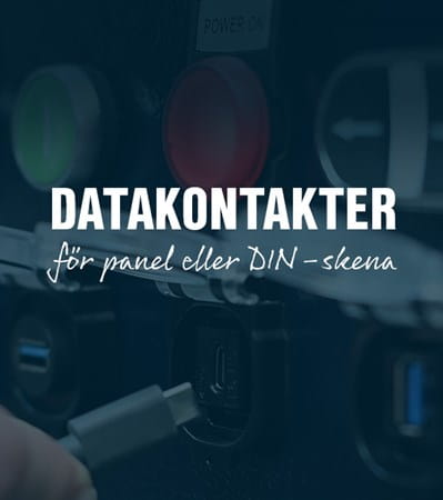Datakontakter för panel eller DIN-skena