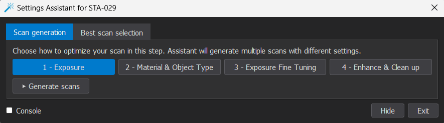 Photoneo Setting assistant