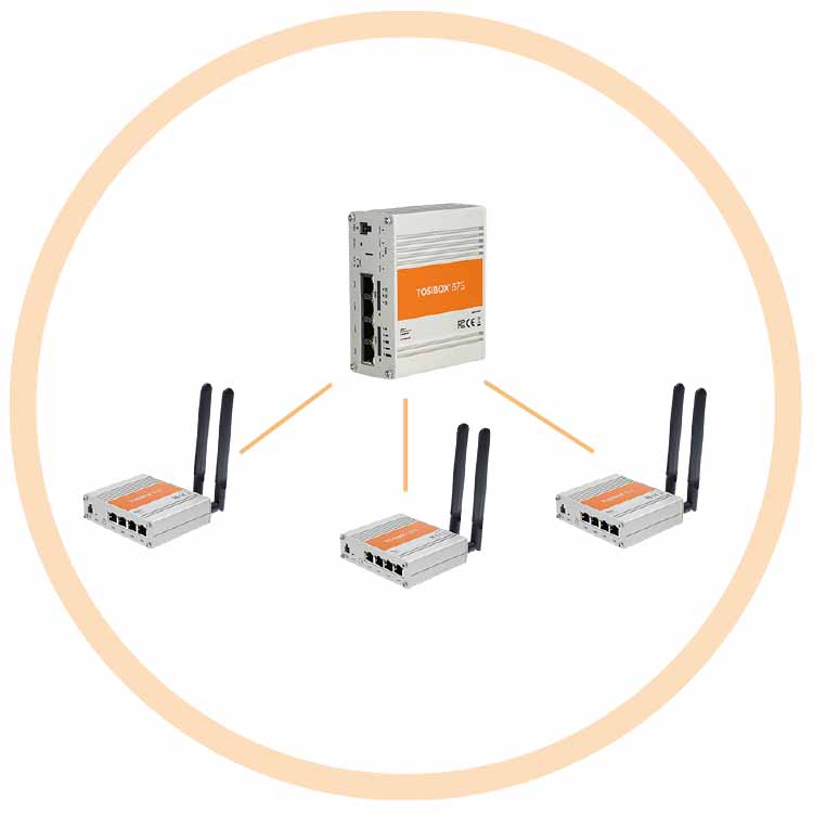 TOSIBOX med tillgång till flera nätverk