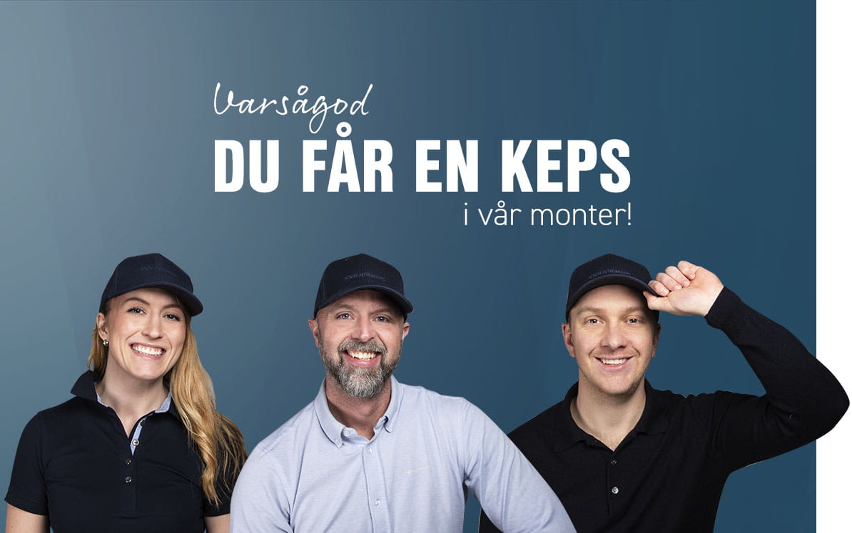 få en keps av oss på mässan! 