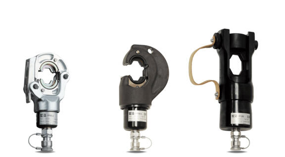 Hydrualiska krimphuvuden