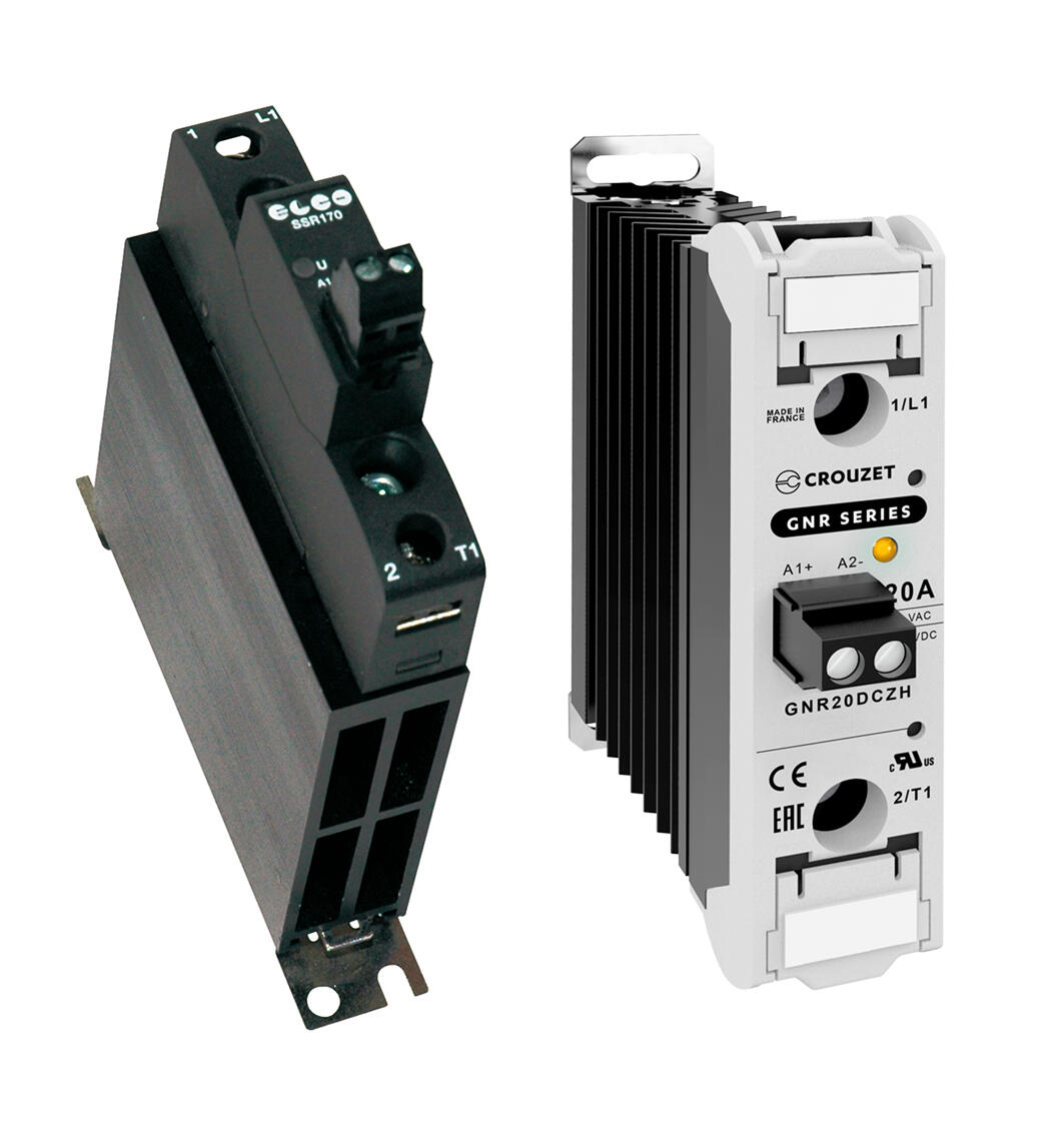 Solid state-relä, en-fas, 10-60 A med kylfläns